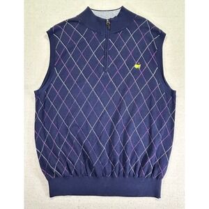 MASTERS Men's XXL 1/4 Zip Cardigan Golf Sweater Clubhouse Collection